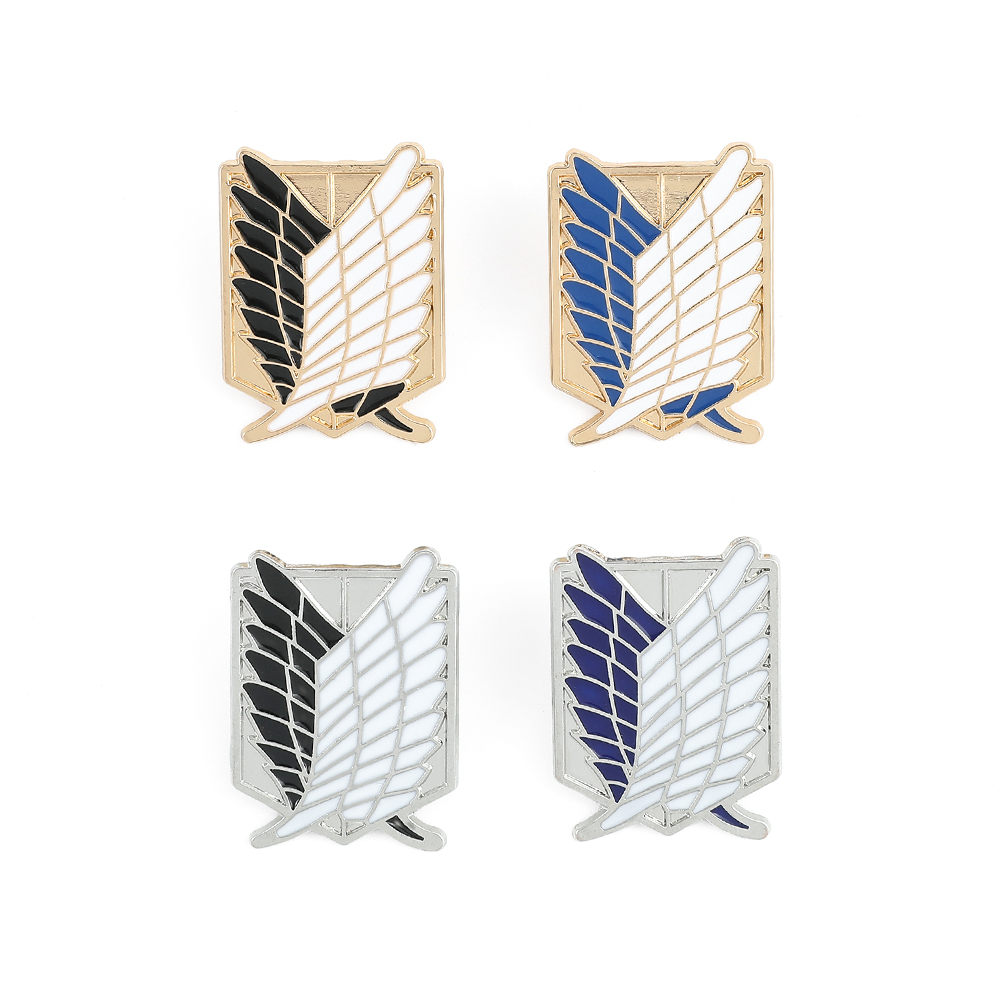 Lapel Pin Enamel - Аниме-брошь «Атака Титанов»: Эрен Йегер, Микаса