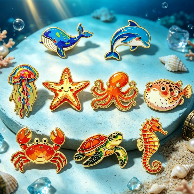 Яркий эмалевый значок с морски – обзор и цена Lapel Pin Enamel