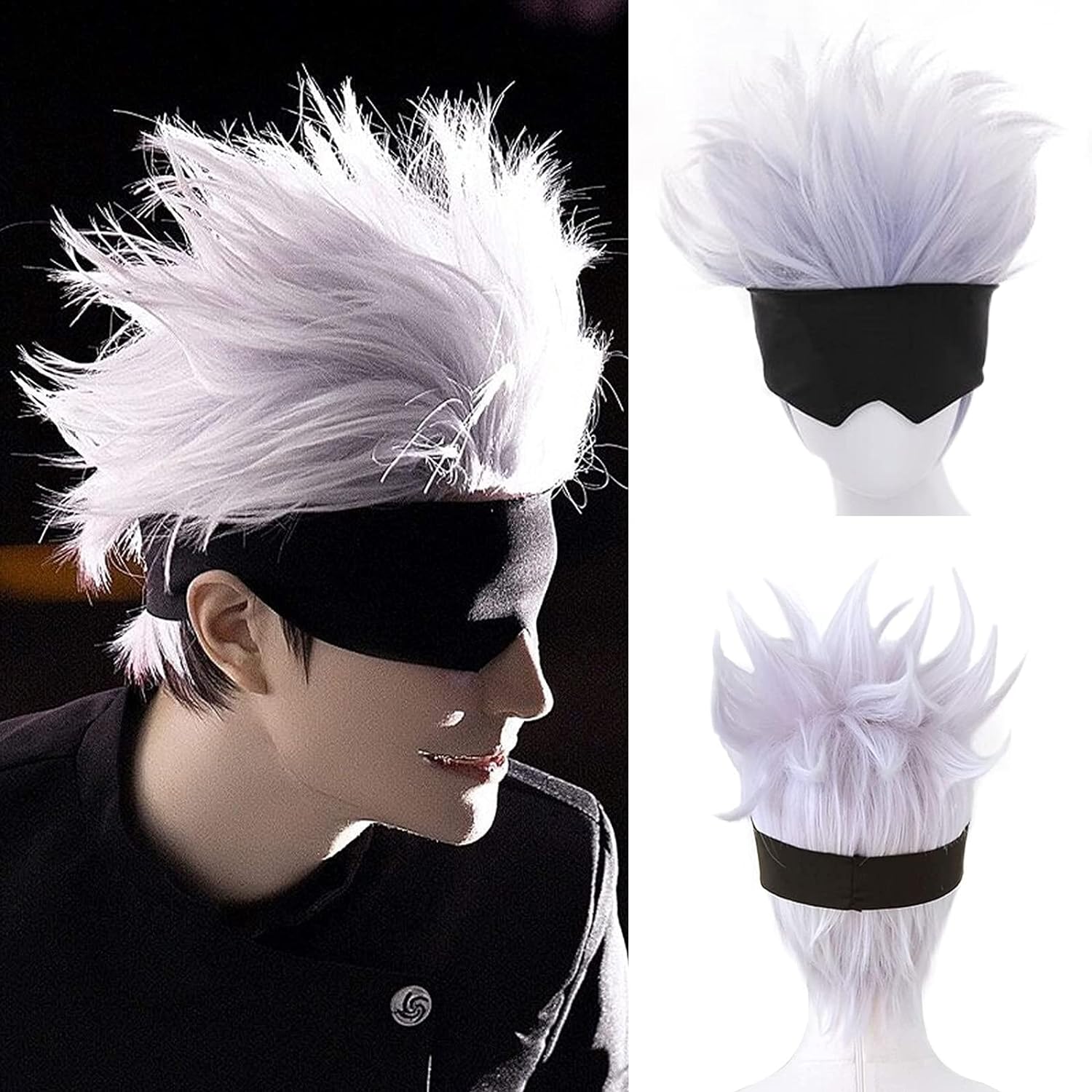 Парик для косплея для мужчин и – обзор и цена Men Accessories Silver